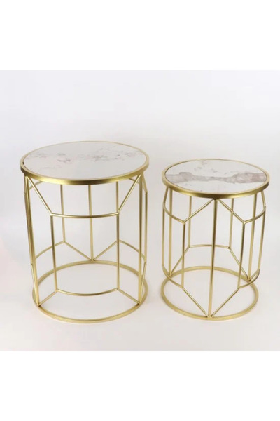 Generic 2-piece metal table set with ceramic top