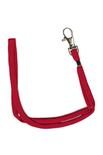 Bindermax 50-Piece Name Badge Holder With Ring Set Red