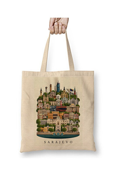 Toyaso Bosnia and Herzegovina Sarajevo Tourist Travel Sightseeing Tote Bag Lo...