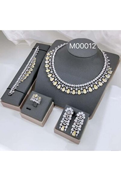 Generic Luxury Zircon Jewelry Set 4 Pieces