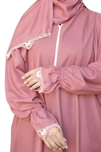 SDD Cool and heavy cotton prayer shawl with attached scarf, wide and comfortable