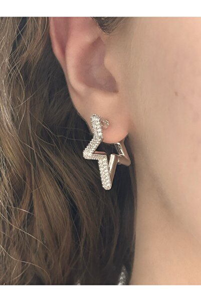 Nilly Jewelry Zirkon Taşlı Yıldız Küpe
