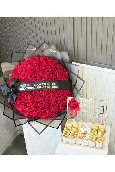 Eminönü Baskı Merkezi Kız isteme Çikolatası 88'li Ve 99 gülle geldim yazılı k...