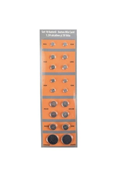 Hepol Set of 18 Button Batteries,