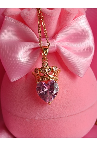 samosh Çelik Kararmayan Prenses Rapunzel Tacı Özel Tasarım Kolye