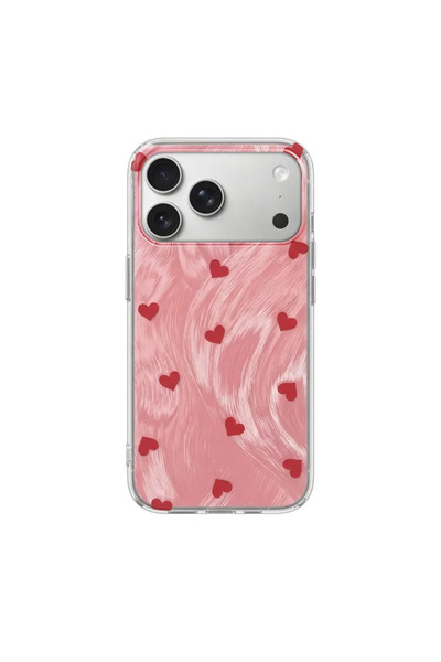 Zebana iPhone 17 Pro Uyumlu Kılıf Heart Silikon Kılıf