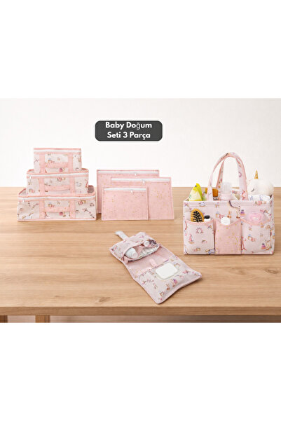 PONÇİK BEBEK Maternity Bagvery Useful Organizer Set 3-Piece Baby Care Bag 6-P...