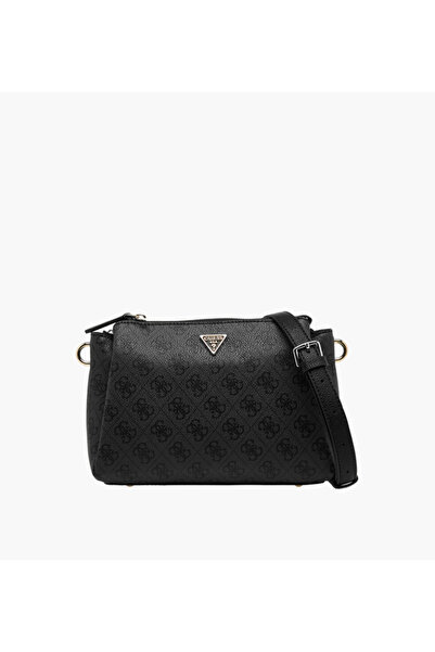 Guess حقيبة كروسبودي NOELLE II بنقشة المونوغرام مع حزام قابل للتعديل