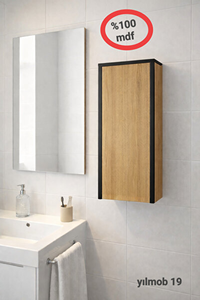 yılmob19 70*25cm çok amaçlı banyo dolabı ahşap keçe renk mdf