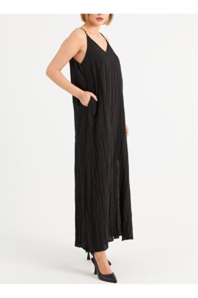 TAŞDELEN AVM Strappy Dress with Side Slits