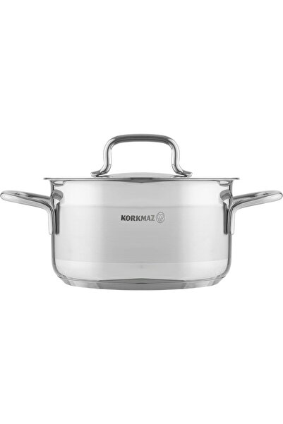 Generic Korkmaz Alpha Stainless Steel Pot, 20 cm, 3.5 Liters - Silver