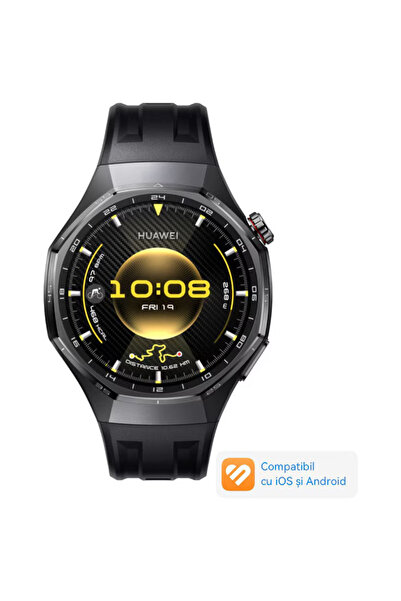 Huawei Смарт часовник GT 6 Pro, 46 ​​мм, корпус от черен титаниева сплав, чер...