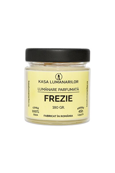 kasa Lumanarilor Scented Soy Wax Candle, Freesia, Handmade, 180 gr