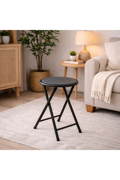 Sani Folding stool Sani, 30 x 45 cm, Black, Grey