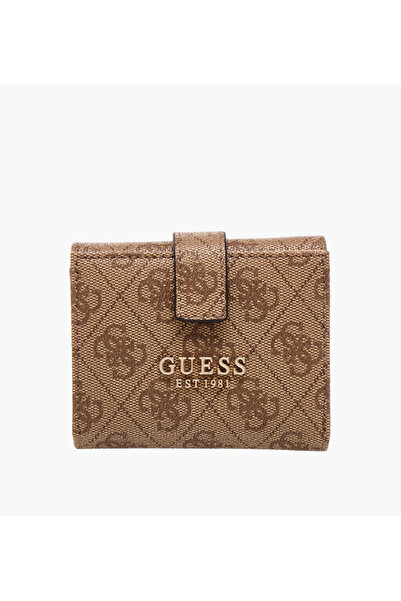 Guess LAUREL II SLG PETITE Monogram Print Tri-Fold Wallet