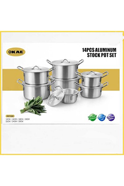 BabelHome Cooking pot set, complete set made of aluminum