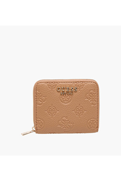 Guess CRESIDIA SLG Monogram Embossed Zip Around Wallet