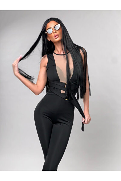 Pretty shaping jumpsuit with transparent cutout
