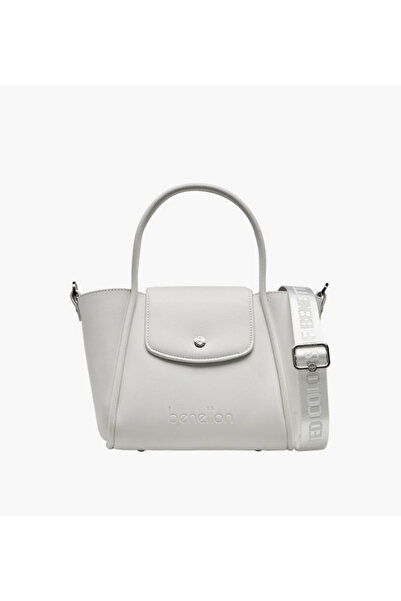 United Colors of Benetton Double Handle Crossbody Bag with Detachable Shoulde...