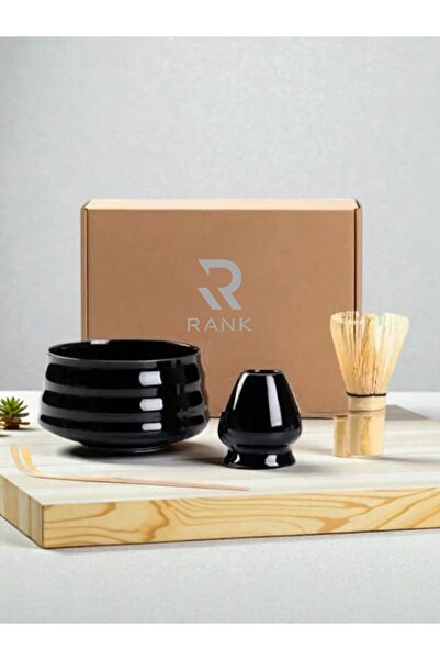 rank Matcha brewing set consisting of 4 ceramic pieces