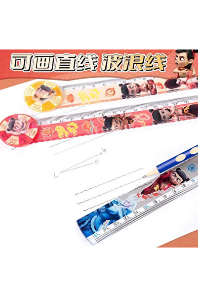 1way 15cm cardboard ruler with a fun rotating disc