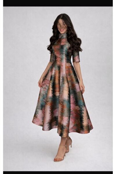 Genenic Eid dress with floral print