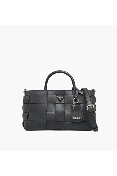 Guess حقيبة مايلي جيرل فريند ويف المزخرفة مع حزام قابل للفصل