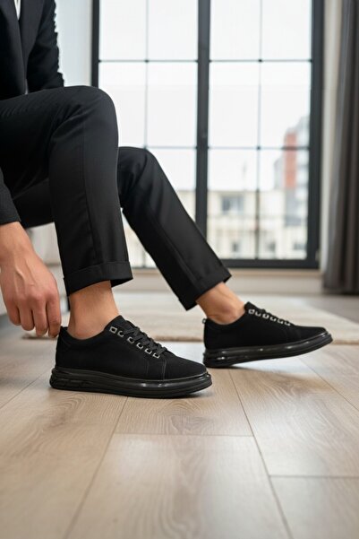 enoch حذاء إينوخ الرجالي اليومي المصنوع من الجلد الطبيعي برباط ونعل جل.