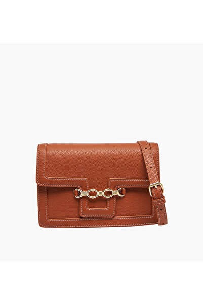 Adore Textured Crossbody Bag with Detachable Strap
