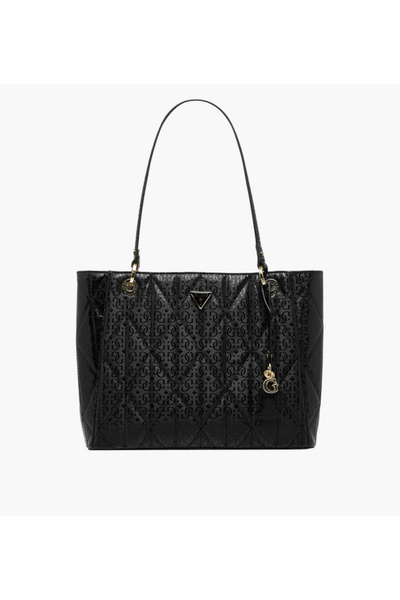 Guess حقيبة تسوق من ألدينيا بنقشة المونوغرام مع مقبض مزدوج