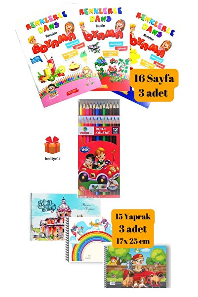 MİKROGOLD Kuru Boya, Boyama Kitabı, Pastel Boya Ve Resim Defteri