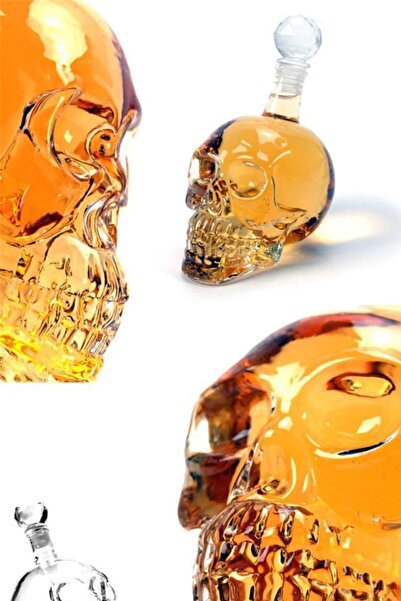 Munico Alkol Ve Meşrubat Içecek Dekoratif Crystal Head Kuru Kafa Cam Şişesi 5...
