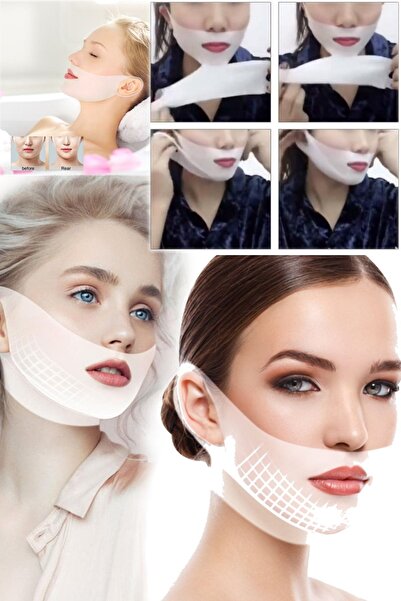 Munico Sexy Görünüm Doğal Esnetik Yöntem Unisex V Şekli V Şekli Kaldırma Yüz Maskesi Kulak Asılı Çene Yanak