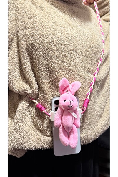 FİŞNEİLETİŞİM BOYUNDAN ASKILI ÖRGÜLÜ İPLİ OYUNCAKLI TELEFON ASKISI (BÜTÜN MOD...