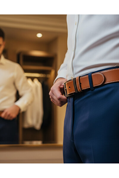 Growish GK0012 حزام كلاسيكي رياضي فاخر من الجلد الطبيعي بإبزيم مقاوم للصدأ بع...