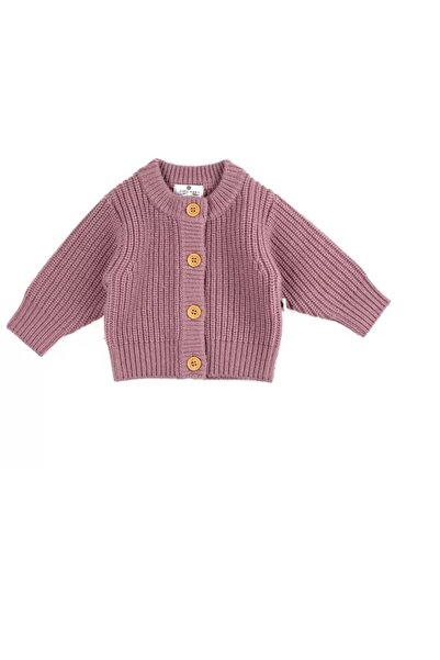 Lille Barn Cardigan Lille BARN- Knitted Wool Baby Cardigan - Merino Wool - Haze