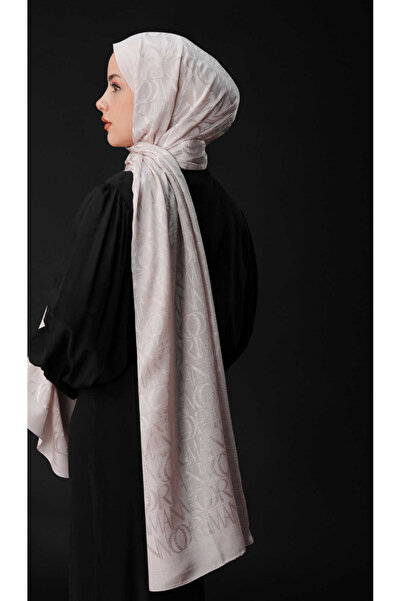 Imannoor MONOGRAM İMZA SHİNY JAKAR ŞAL KREM