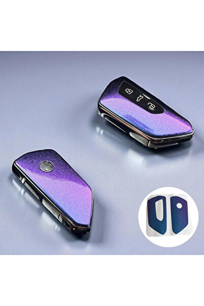 Unbraded Folie decorativa Purple Chameleon pentru cheie VW / Seat / Skoda / C...