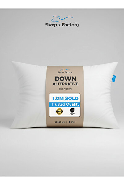 Sleep x Factory COMFORT Hotel Pillow – Microfiber Fill, Soft & Supportive 60×...