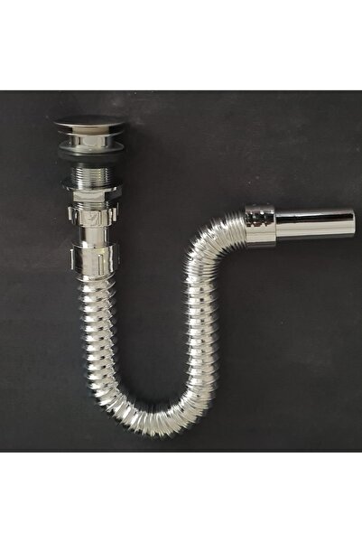 Latif Ticaret Krom Bas Çek Lavabo Sifonu, Su Tasarruflu, Modern Banyo ve Mutf...