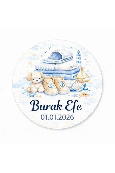 Efza gift Kişiye Özel Hoşgeldin Bebek Sticker – Yeni Doğan Bebek Etiketi – Yu...