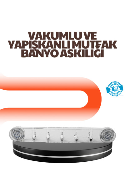 ELİZ BERRA MODA Multi-Purpose Vacuum Hanger with Adhesive, Easy to Install