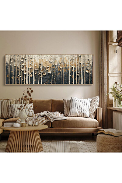 woodhomeworks Tek Parça Gerçek Ahşap Yatay Panorama Çerçeveli Tablo moda tasarım