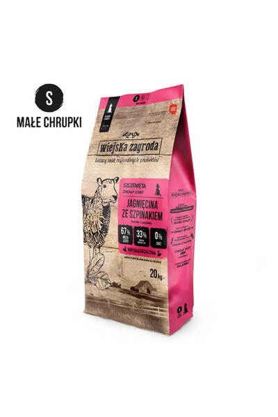 Other Wiejska Zagroda Hrana uscata pentru caini MIEL cu SPANAC catelus S 20kg