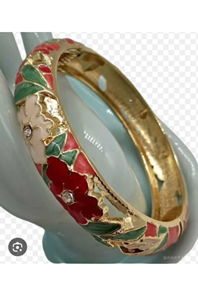 ella'nın çarşısı Mineli Gold Multi-Colored Stone Cuff Bracelet. Size: 1.5 cm ...