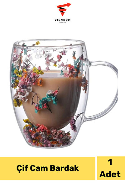 Vienrom #Bardak Sıcak Soğuk Dayanıklı Borosilikat Cam Hammadde Süslü Organik ...