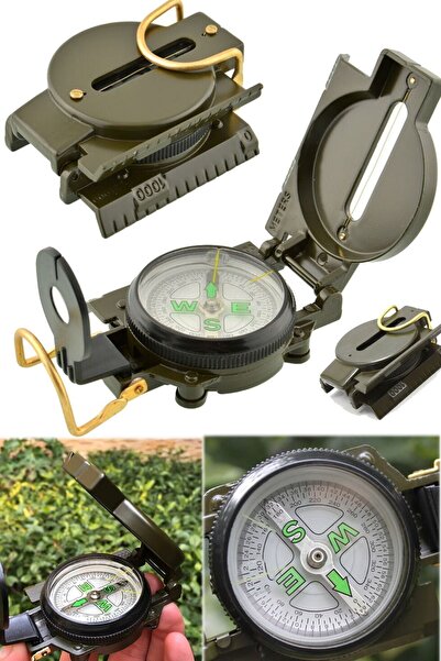 Munico Profesyonel Paslanmaz Çelik Izci Kamp Hayatta Kalma Pusulası Askeri Fo...