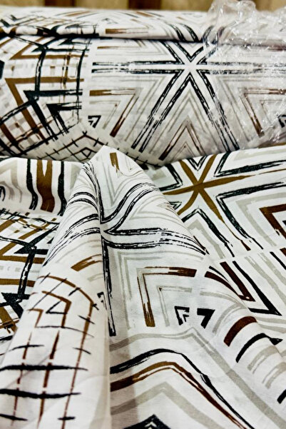 Felina Home Pamuklu Ranforce Kumaş Nevresimlik ve Çok Amaçlı Geometrik Desen ...