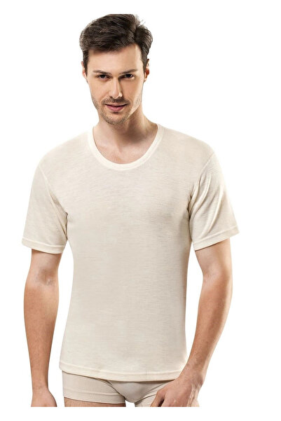 KARAKAŞ Men's Wool Short Sleeve Undershirt / 415