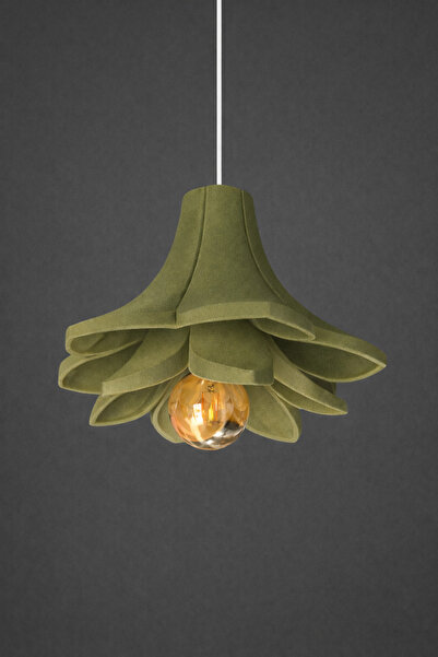 Limon 3D Desing Tekli Lotus Sarkıt Avize 25 cm | Rustik Ampul Hediyeli | E27 ...